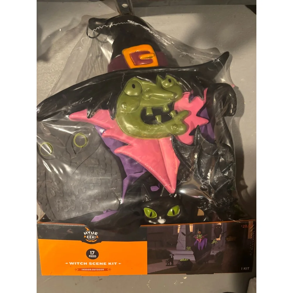 Hyde and Eek! Boutique Halloween yard Witch Scene Kit One Size Black Purple